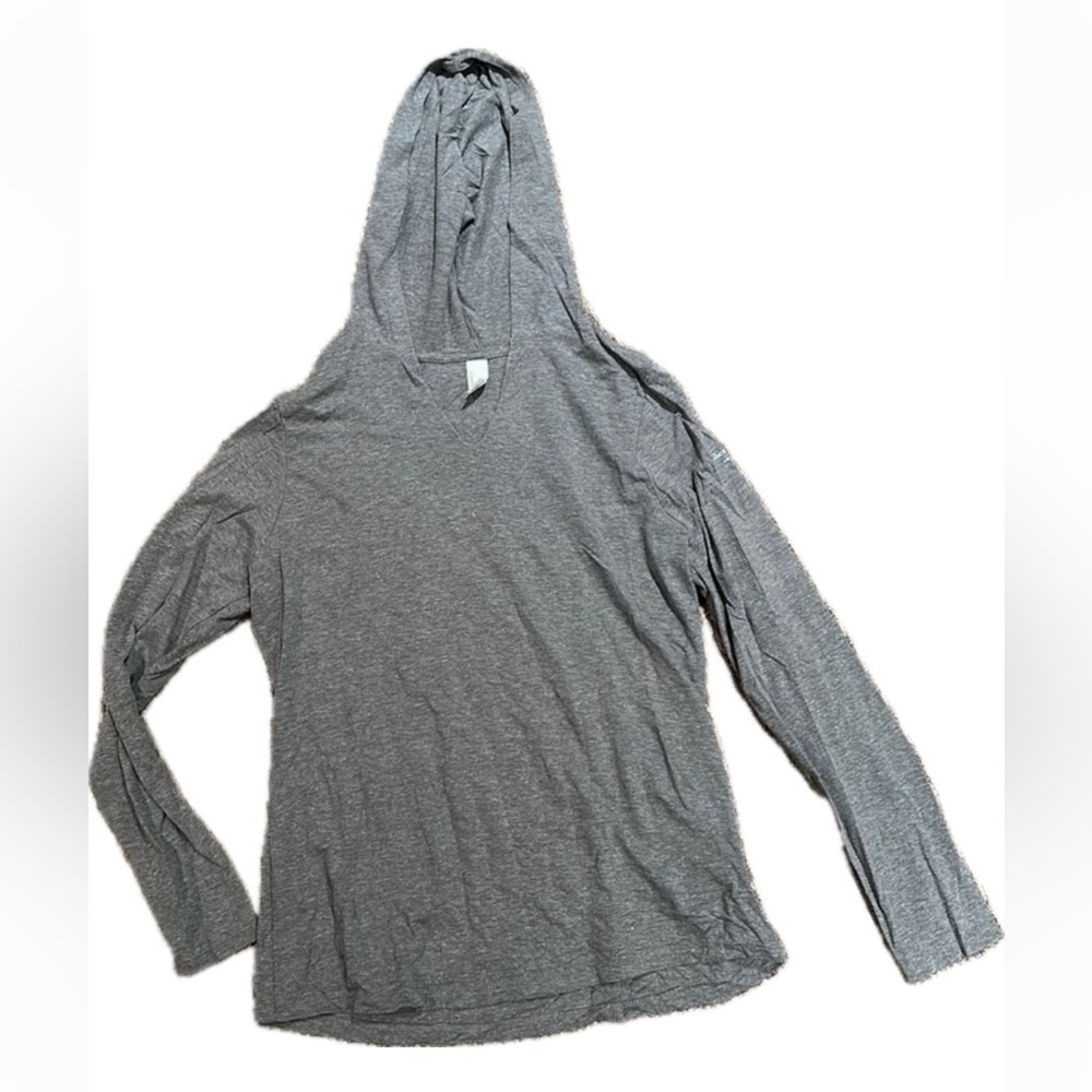 Gray v-neck hoodie